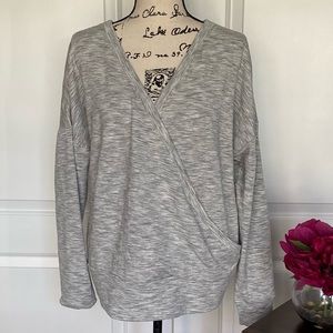 Zella Surplus Faux Wrap Sweatshirt NWOT